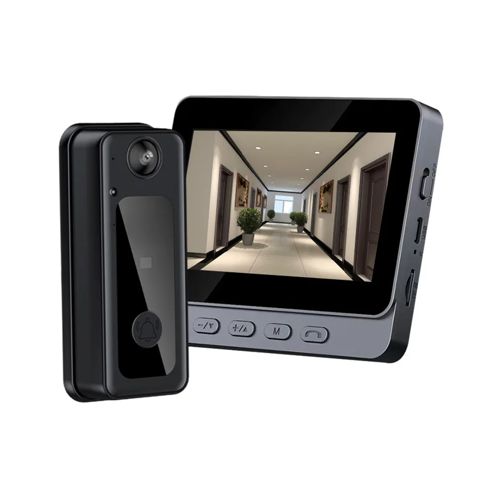 2.4G Wireless Visual Intercom Doorbell with 4.3 Inch IPS Screen 1